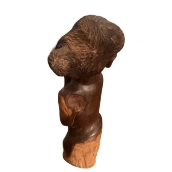 Vintage 1976 Noel Reid Jamaican hand carved Sculpture - Picture 3 of 7